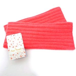 FREE PEOPLE Pink "Outside the Lines" Soft Fuzzy Mid Profile Arm Warmers NWT OSFM